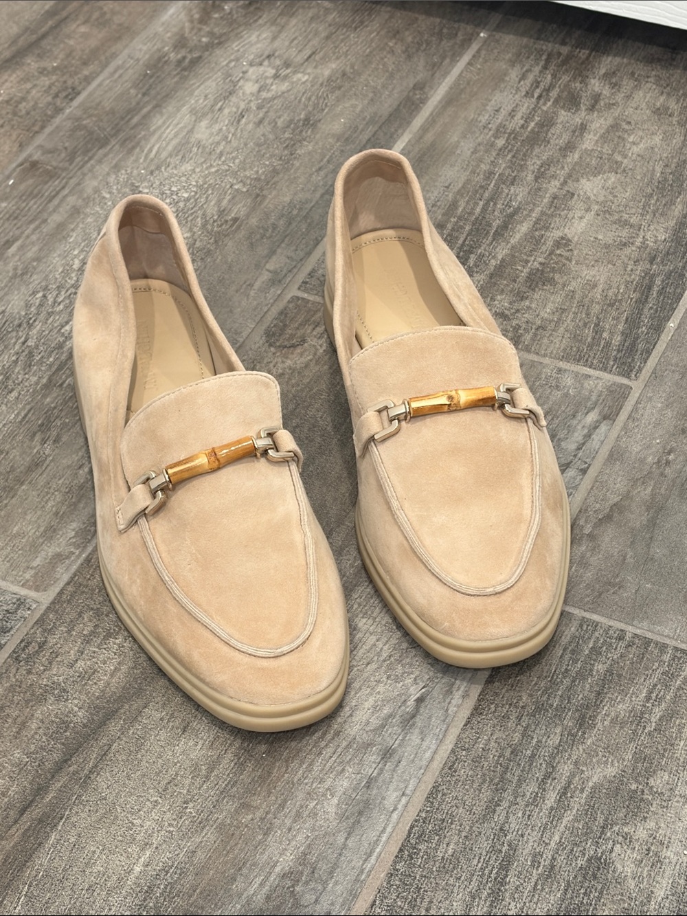 J. McLaughlin Beige Suede Reina Loafers